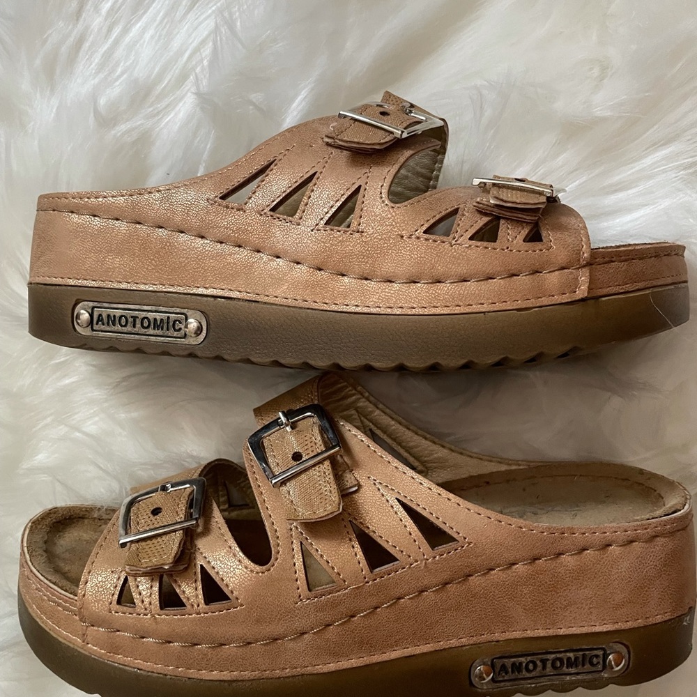 Spring Step Delsie Sandals Copper Sz 38